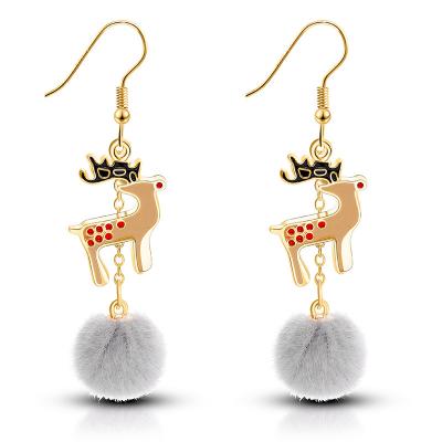 China TRENDY Christmas Tree Snowflake Bowknot Fashion Dangle Earrings For Women for sale