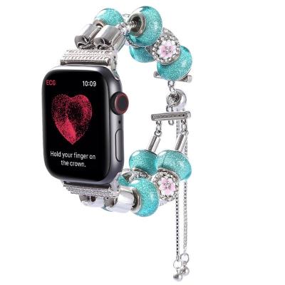 China For iwatch high-end personality beaded jewelry bracelet watch band for apple watch for sale