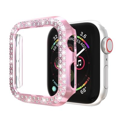 China Full Protective Goddess Style Bezel Set With Diamond Shell Protector Watch Case For Apple Watch for sale