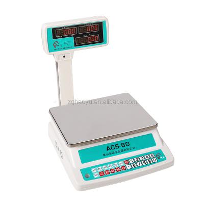 China Acs Series Digital Price Acs LED Scale Electronic System Scale Calculation Manual 310*230MM for sale