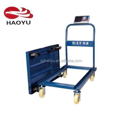 China HAOYU Carbon Steel Non-slip Platform Scale Electronic Scale Trolley Scale Indicator Non-slip Optional Carbon Steel Model 500kg for sale