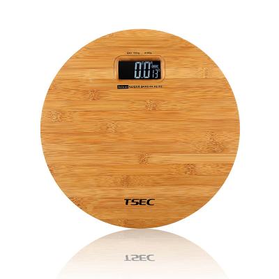 China Boothroom Body Scale LCD Display Body Weight Scale Digital Machine with Bamboo Material for sale