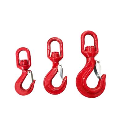 China Heavy Industry Steel Swivel Self Locking Hook With Supporting Lifting Sling Hook With Best Quality for sale