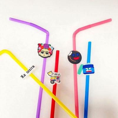 China New Design Straw Plastic Topper For Mexican Hot Sale Custom Design Topper Decoration Straw Topper For Kids Gift for sale