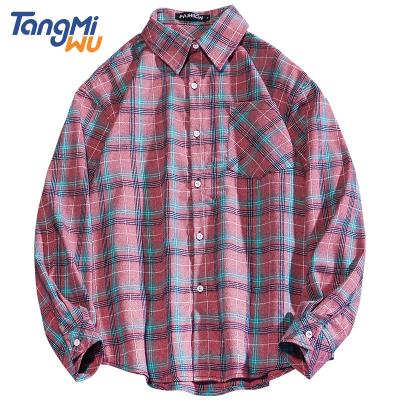 China Wholesale Customization Oversize Men's Anti-pilling Shirts Casual Plaid Long Sleeve Shirt for sale