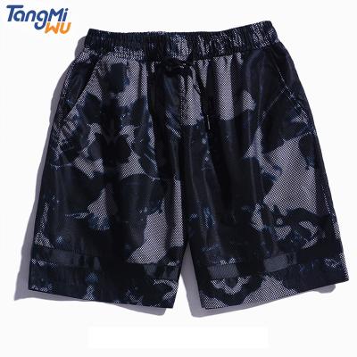 China Wholesale Anti-wrinkle Customized High Quality Men's Drawstring Shorts Sport Quick Dry Mesh Polyester Shorts for sale