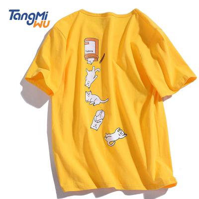 China Anti-Wrinkle Wholesale Custom LOGO Plus Size T-shirt Men Cotton Cartoon Graphics 100% White T-Shirts for sale