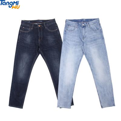 China 2021 High Quality Mens Embroidery Thin Fit Pants Stretch Jeans Pants Breathable Lightweight Men for sale