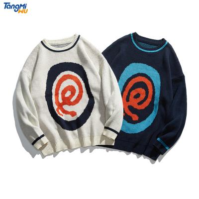 China wholesale Anti-wrinkle TMW winter knitting heavy jacquardn men's sweaters pour man wool casual loose crewneck sweater for sale