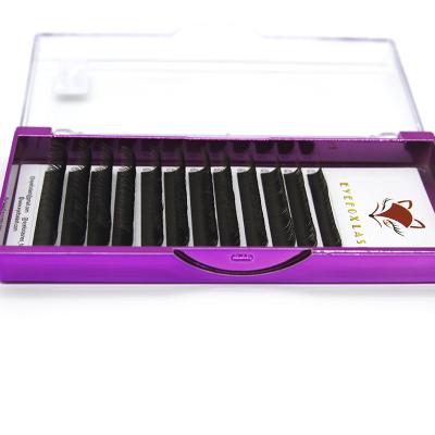 China Super soft and ultra light individual diy ellipse tail fish tray eyelash kit super flat eyelash extensions for sale