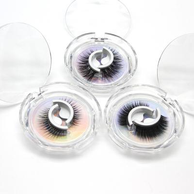 China Wholesale 3D 20Mm False Mink Eyelash Vendor Custom Lash Self Adhesive Box Fluffy 3d Full Strip Mink Lashes for sale