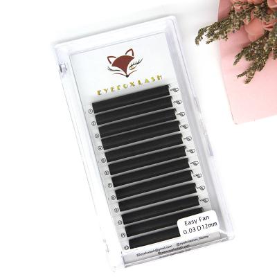 China EYEFOXLash Ultra Light Easy Fan Lash Single Lash Easy Fan Extensions Multicolor Group Lashes Easy Fans for sale