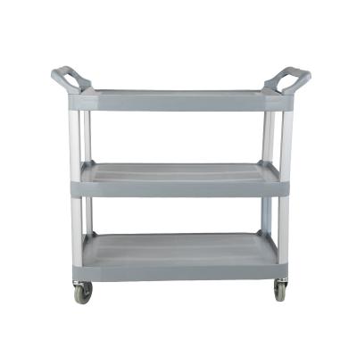 China Tools High Capacity Utility Cart , Aluminum Posts , 3 Shelf Utility Cart for sale