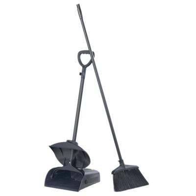 China Home Hot Sale AF01209 Dustpan Plastic Dust Pan Set With Long Aluminum Handle for sale