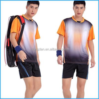 China 2015 hot sale sublimated badminton tank tops and new design man badminton short tank tops not limited for sale