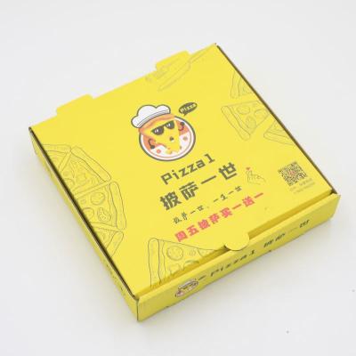 China Customizable Recycled Materials Good Quality Paper Pizza Box Personalized Food Delivery Pizza Box Sushi Box for sale