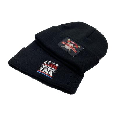 China JOINT Wholesale Custom Logo Knitted Hats Warm Beanie Men Winter Hat for sale