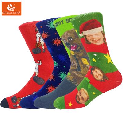 China Popular personality trend empty socks men couples crew sublimation socks custom logo cute creative antibacterial cotton 360 unisex for sale