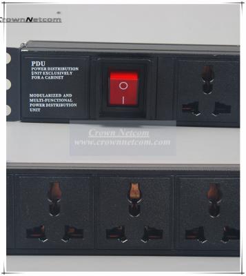 China Univeral PDU Cabinet Socket 8 Ways Server Rack PDU 10A Socket Switch Power Distribution Un for sale