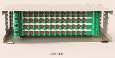 China 19 Inch Rack Mounted Optical Distribution Unit SC FC LC ST ODF 96 Core fiber optic cable patch panel for sale