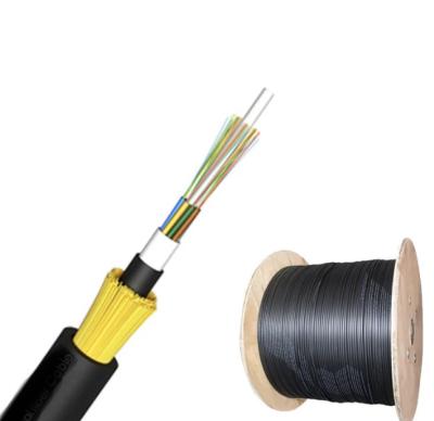 China Long Span Outdoor PE ADSS 12 24 48 96 Core Singlemode Fiber Optic Cable for sale