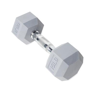 China Wholesale Custom Comfortable Customized Mancuernas Hex Dumbbell Set Rubber Hex Dumbbell Set for sale