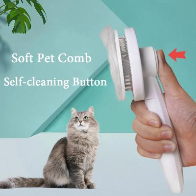 China Stored Cat Brush Pet Comb Hair Removes Dog Hair Comb For Cat Dog Grooming Hair Cleaner Beauty Slicker Brush Pet Cleaning Supplies for sale