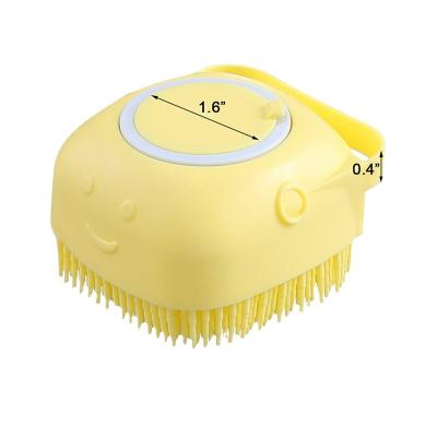 China Viable Dog Cat Grooming Bath Brush Massage Brush With Soft Soap And Shampoo Silicone Dogs Cats Paw Clean Bath Tools for sale