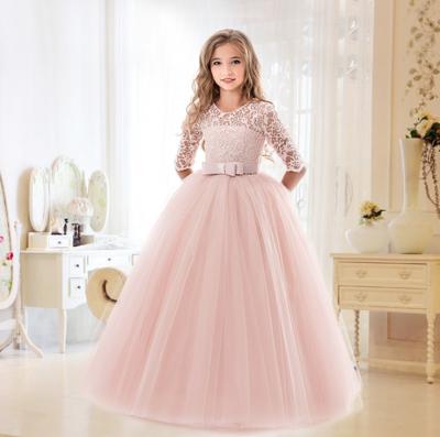 China NEW Style Popular Anti-Wrinkle Child Bridesmaid Dress Wedding Dress Lace Fluffy Dress for sale