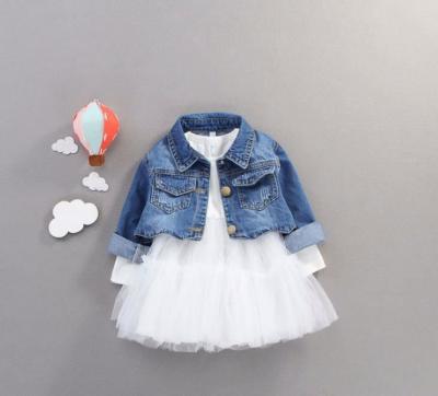 China Breathable Spring Korean Children's New Style Girls Dress Cheap Baby Girl Denim Dress for sale