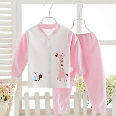 China Color Breathable Pure Cotton Newborn Baby Underwear 2 Baby Suit Baby Clothes Set Men-Women for sale