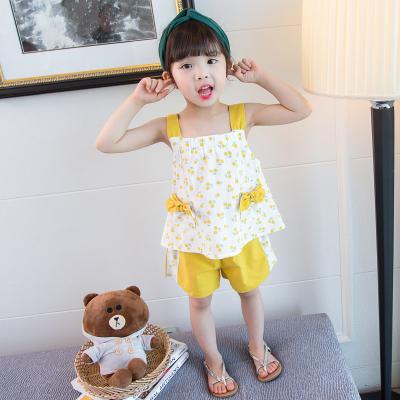 China Korean Style Kids Clothing Set Girls Fashion Trend Cherry Design Attractive Children Dress Skirt Set for sale