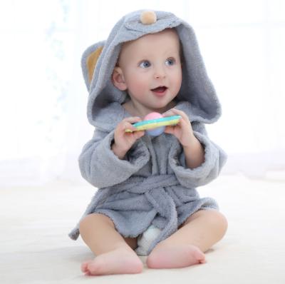 China Casual Children's Bathrobe With Hat Lovely Pure Cotton Towel Princess Wind Baby Pajamas for sale