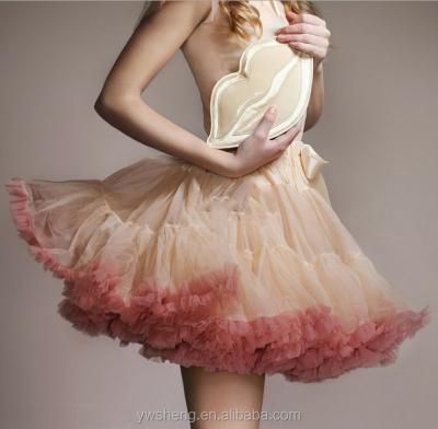 China High Quality Plus Size Chiffon Tutu Skirt Long Fluffy Adult Pettiskirt Plus Size for sale