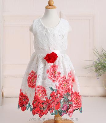 China 2021 spring and summer viable babies print European and American high-grade foreign trade dress princess dress skirt for sale