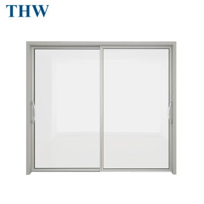 China Double Aluminum Alloy Bordeaux 2 THW Aluminum Sliding Door Waterproof French Soundproof Glass Insulation Noise For Exterior for sale