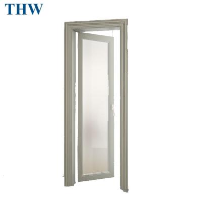 China THW Factory Direct Wholesale Waterproof Modern Narrow Frame Casement Door Bathroom Hinged Door In Good Price for sale