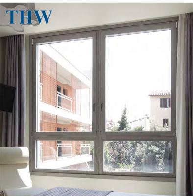 China Swing THW North America Standards Soundproof Double Tempered Glazed Built-In Tilt And Turn Casement Window Blinds For Villa for sale