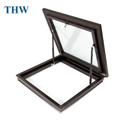 China THW Swing Aluminum Gas Strut Windows Eliminate Flip Double Glass Argon Gas Strut Tent Kitchen Windows For Kitchen Bar for sale