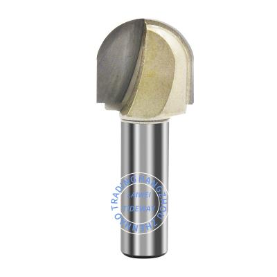 China Tungsten Cobalt Alloy Router Bit Tidal Bed LC0504 CNC Bit Round Nose Bit 1/2 Shank 3/8 Diameter For Woodworking for sale