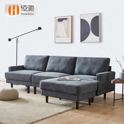 China Sectional Sofa l High Resilience Living Room Sponge Living Room Sofa Modern Fabric Sofa Couch Material Set for sale