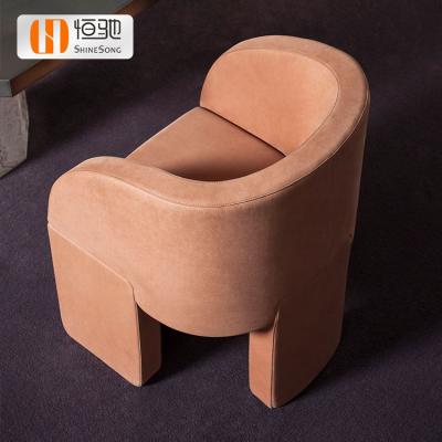 China Adjustable Creative Design Brown Solid Wooden Frame Leisure Armchair Furniture Living Room Modern Chairs (Others) for sale