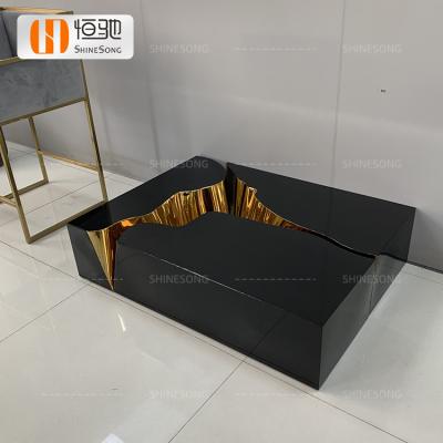 China Modern coffee table wood black coffee table tea table living room furniture rectangle coffee table for sale