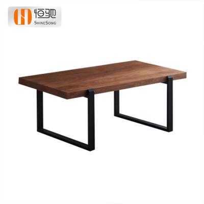 China Hot sale modern wooden tea table home rectangular wooden coffee table coffee table for sale