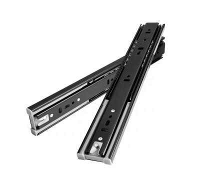 China New Modern Furniture Hardware Push To Open Drawer Slide 45mm Cabinet Ball Bearing Slide Rail for sale