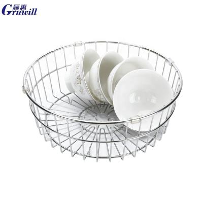 China Kitchen Modern Hardware Accessories Metal Stainless Steel Bowl Rack High Quality Dish Rack for sale