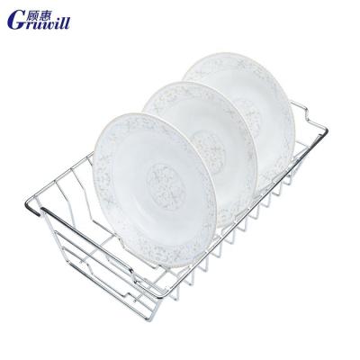 China Modern Hot Sale Kitchen Hardware Accessories Metal Stainless Steel Bowl Rack Dish Rack For Home for sale