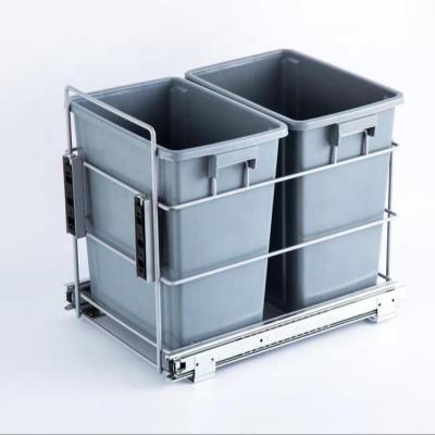 China Foshan sustainable 2*20L built in double plastic under the buffet basket to remove trash waste for sale