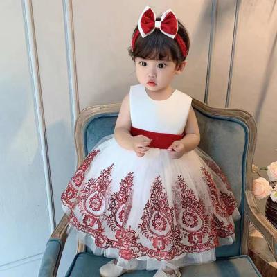 China 2022 Washable Hot Selling Csi Baby Party Wedding Dress With Big Bow Kids Dresses Designs Bridesmaids Dresses for sale