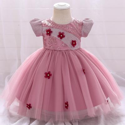 China Washable High Quality Flower Babies' Halloween Dresses For Toddler Baby 3 Colors for sale